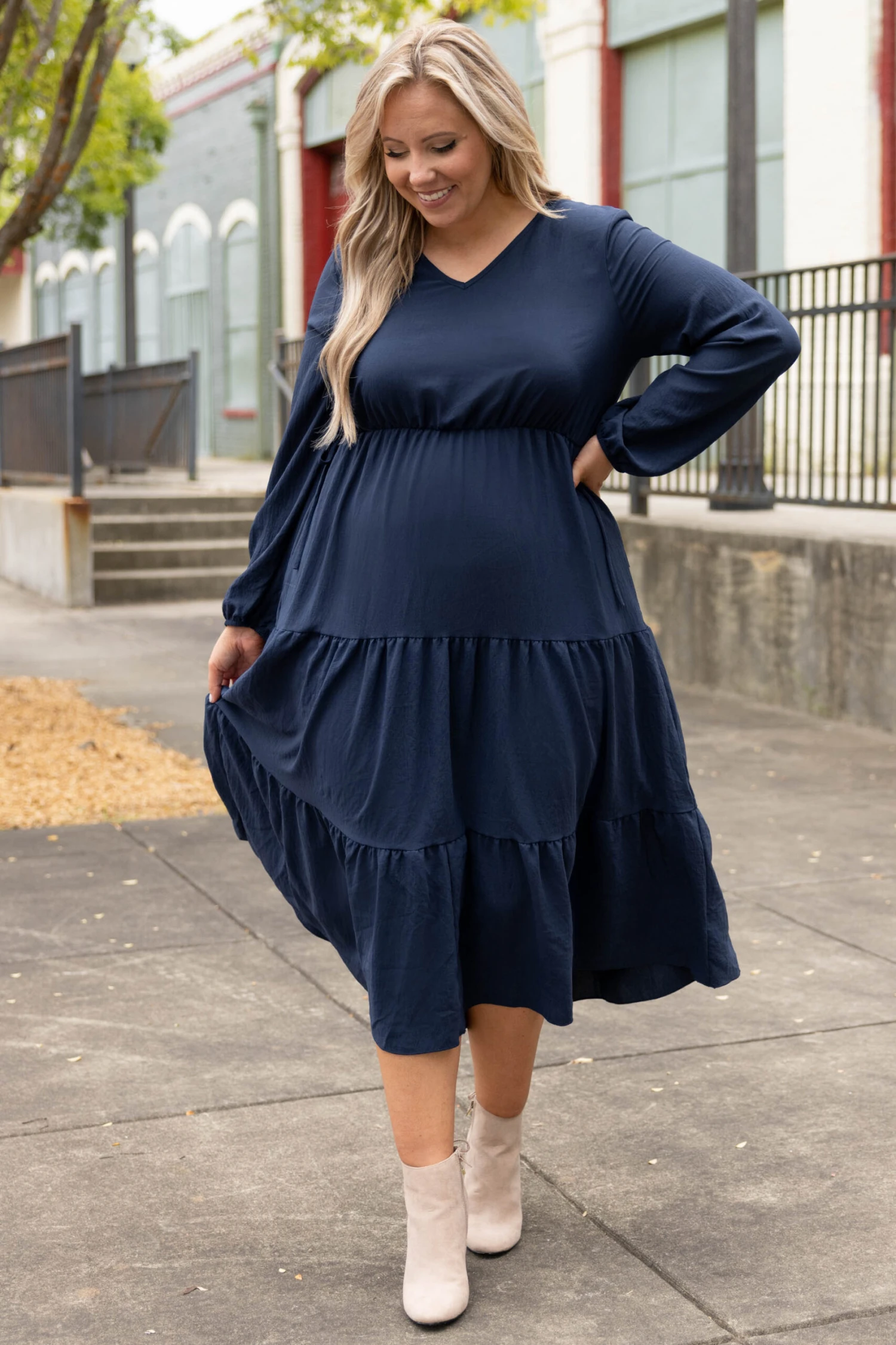 Grass Is Greener Dress, Navy 4 Grass Is Greener Dress, Navy - Image 2