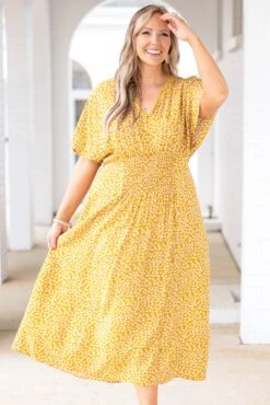 Hands To Yourself Dress, Yellow