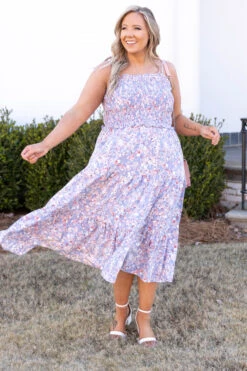 Beyond Basics -Beyond Basics HangingOnToSpringDress Blue 2