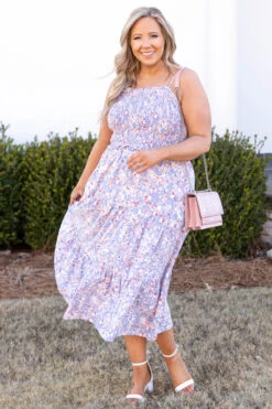 Hanging On To Spring Dress, Blue