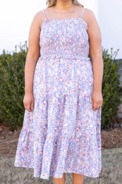 Hanging On To Spring Dress, Blue -Beyond Basics HangingOnToSpringDress Blue 8289