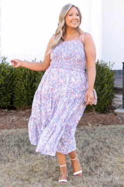 Hanging On To Spring Dress, Blue -Beyond Basics HangingOnToSpringDress Blue 8296