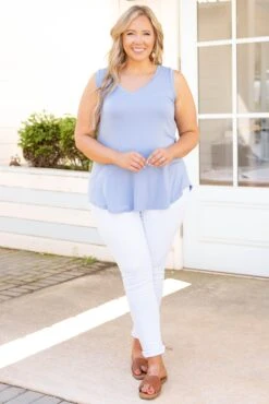 Hot Days Outside Tank, Oxford Blue -Beyond Basics HotDaysOutsideTank OxfordBlue 0950