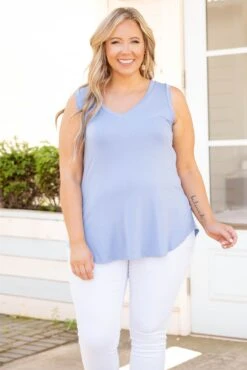 Hot Days Outside Tank, Oxford Blue