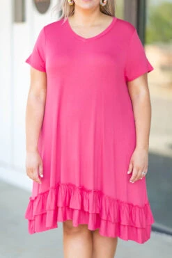 Modern Treasure Dress, Coral -Beyond Basics IMG 3128 Edit