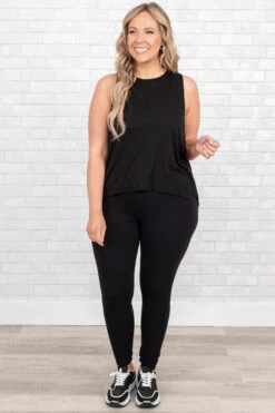 Keep Grooving Tank, Black -Beyond Basics KeepGroovingTank Black 5