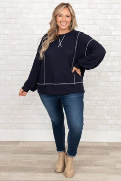 Lady May Top, Navy -Beyond Basics LadyMayTop Navy 0044