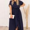 Leave 'Em Stunned Dress, Navy -Beyond Basics Leave EmStunnedDress Navy 6935