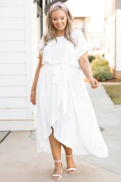 Leave 'Em Stunned Dress, Off White -Beyond Basics Leave EmStunnedDress OffWhite 2359