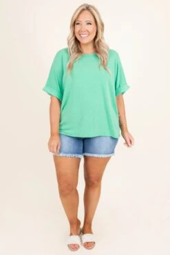 Absolutely Certain Shorts, Medium Wash -Beyond Basics LetHerBeTop Emerald 8838
