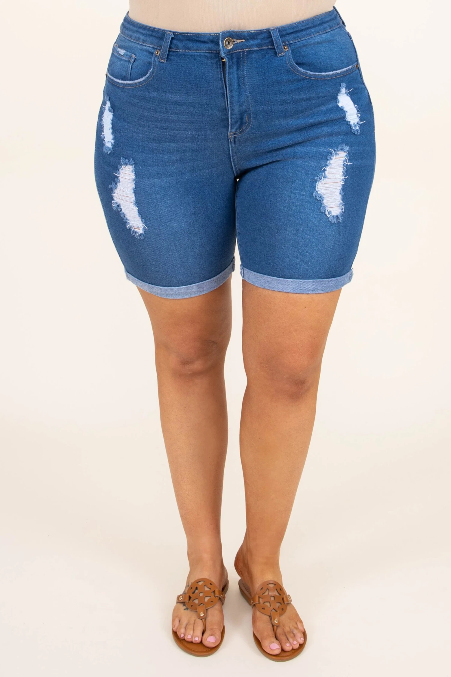 Live Again Shorts, Medium Wash 5 Live Again Shorts, Medium Wash - Image 3