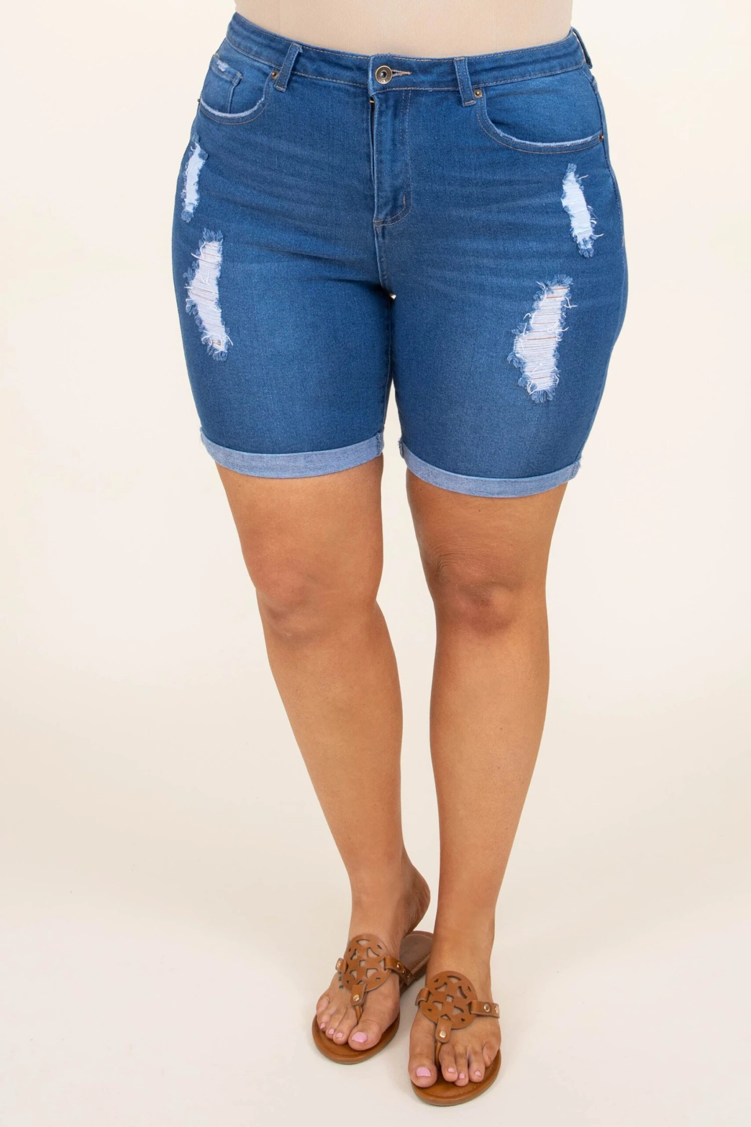 Live Again Shorts, Medium Wash 3 Live Again Shorts, Medium Wash