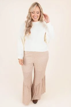 Lively Days Pants, Camel Ivory -Beyond Basics LivelyDaysPants CamelIvory 0641