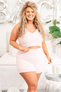 Lounging In Luxury Shorts, Pink -Beyond Basics LoungingInLuxuryShorts Pink5