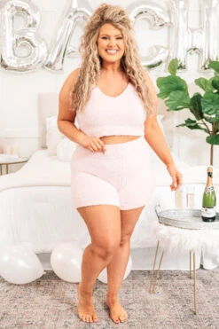 Lounging In Luxury Shorts, Pink -Beyond Basics LoungingInLuxuryShorts Pink6