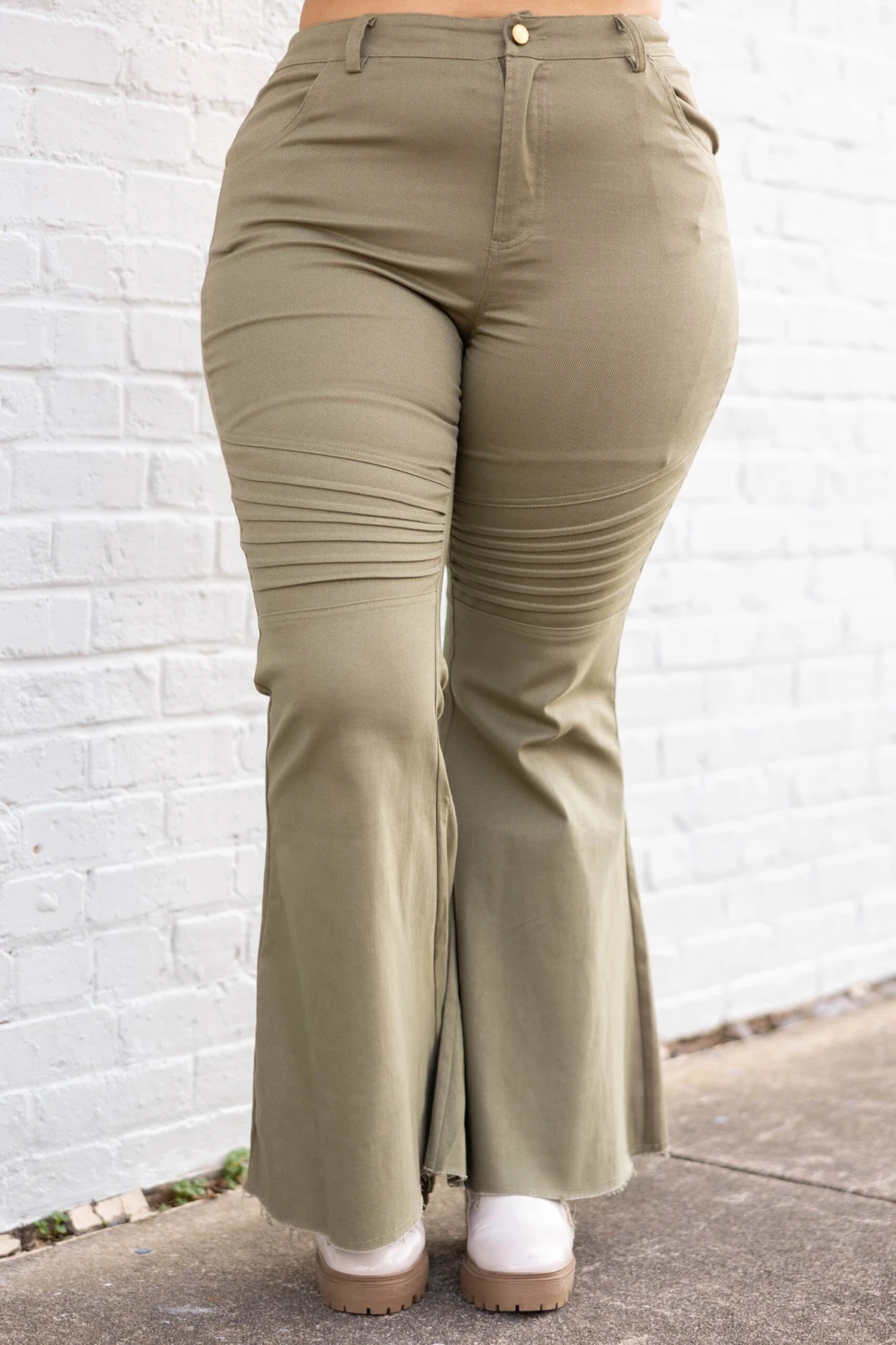 Meet Me In The Middle Bell Bottoms, Moss 3 Meet Me In The Middle Bell Bottoms, Moss