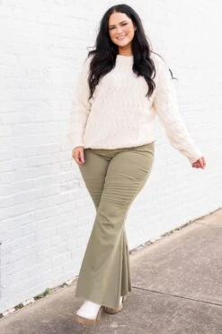 Meet Me In The Middle Bell Bottoms, Moss 11 Meet Me In The Middle Bell Bottoms, Moss -Beyond Basics MeetMeInTheMiddleBellBottoms Moss 1225