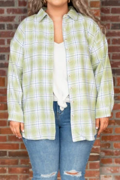 Mountain Wildflower Shirt Jacket, Green -Beyond Basics MountainWildflowerShirtJacket Green 6384