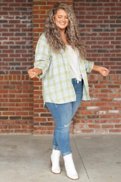 Mountain Wildflower Shirt Jacket, Green -Beyond Basics MountainWildflowerShirtJacket Green 6391