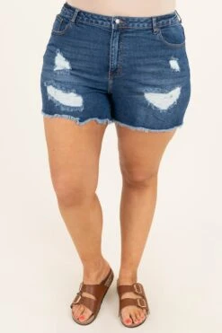 Never A Guessing Game Shorts, Blue