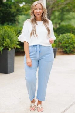 Nice For Once Pants, Light Blue -Beyond Basics NiceForOncePants LightBlue 6
