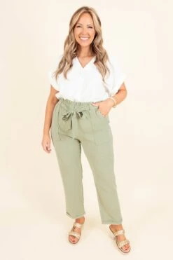 Nice For Once Pants, Sage 12 Nice For Once Pants, Sage -Beyond Basics NiceForOncePants Sage 9872