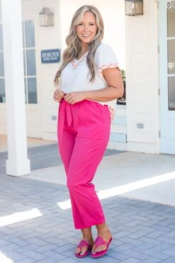 Nice For Once Pants, Fuchsia -Beyond Basics NiceForOnePants Fuchsia 3 c5f0a969 8621 486f a3d9 e9e3798eee24