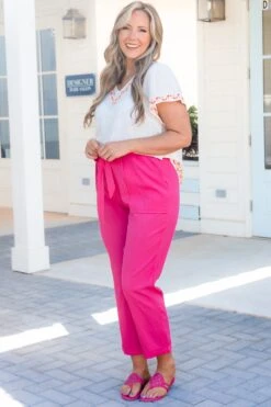 Nice For Once Pants, Fuchsia -Beyond Basics NiceForOnePants Fuchsia 323e53f7 61f4 46dc 8f35 5e97e64fe1e3