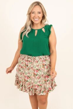 Not About Rumors Top, Kelly Green