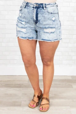 On Sunshine Time Shorts, Medium Wash -Beyond Basics OnSunshineTimeShorts MediumWash 0065