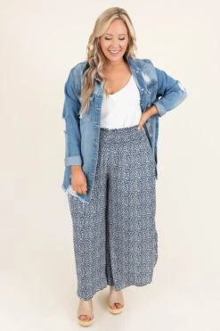 On The Patio Pants, Denim Blue -Beyond Basics OnThePatioPants DenimBlue 9108