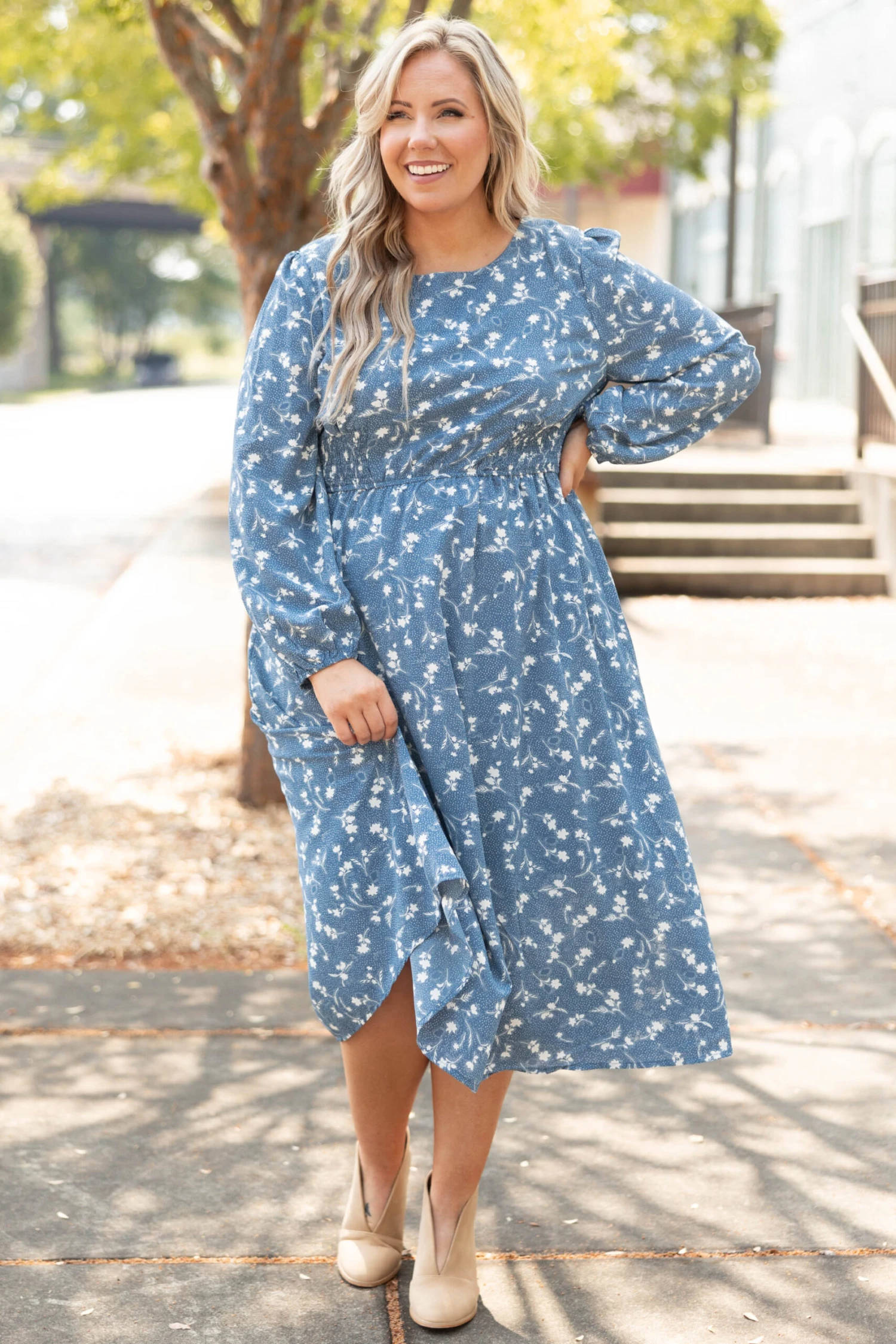 Only Happiness Dress, Blue 5 Only Happiness Dress, Blue - Image 3