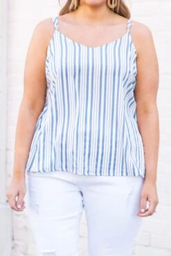 Open Doors Tank, Denim -Beyond Basics OpenDoorTank Denim 2