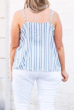 Open Doors Tank, Denim -Beyond Basics OpenDoorTank Denim