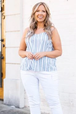 Open Doors Tank, Denim