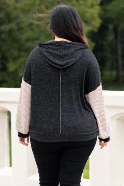 Passion For Perfection Hoodie, Black Taupe -Beyond Basics PassionForPerfectionHoodie BlackTaupe 8380
