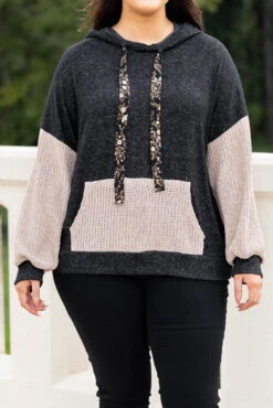 Passion For Perfection Hoodie, Black Taupe -Beyond Basics PassionForPerfectionHoodie BlackTaupe 8381