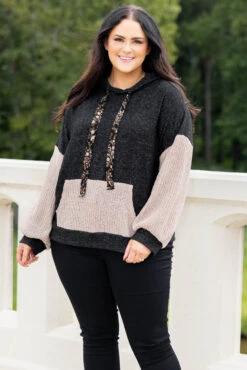 Passion For Perfection Hoodie, Black Taupe