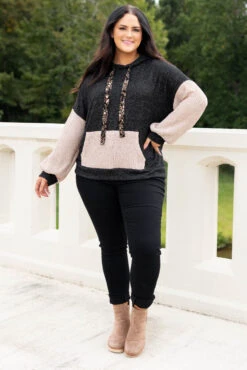 Passion For Perfection Hoodie, Black Taupe -Beyond Basics PassionForPerfectionHoodie BlackTaupe 8387