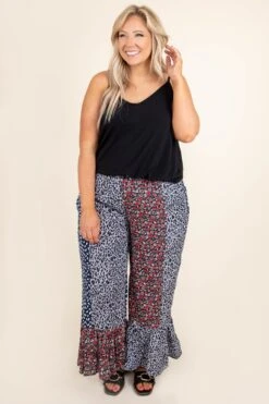 Poppy Strolls Pants, Navy Mix -Beyond Basics PoppyStrollsPants NavyMix 2