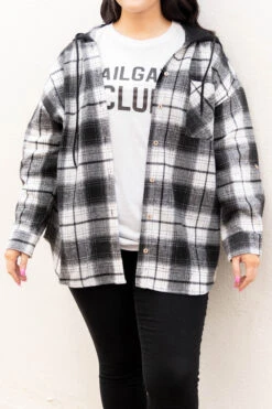 Rock It Any Day Shacket, Black -Beyond Basics RockItAnyDayShacket Black 0877