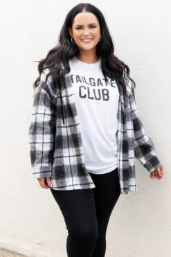 Rock It Any Day Shacket, Black