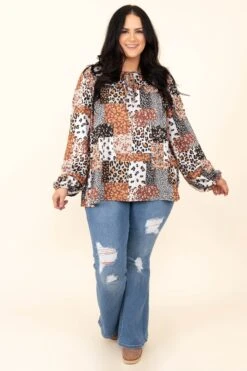 Safari Dreams Top, Caramel/Black/Ivory 10 Safari Dreams Top, Caramel/Black/Ivory -Beyond Basics SafariDreamsTop Caramel Black Ivory 7560