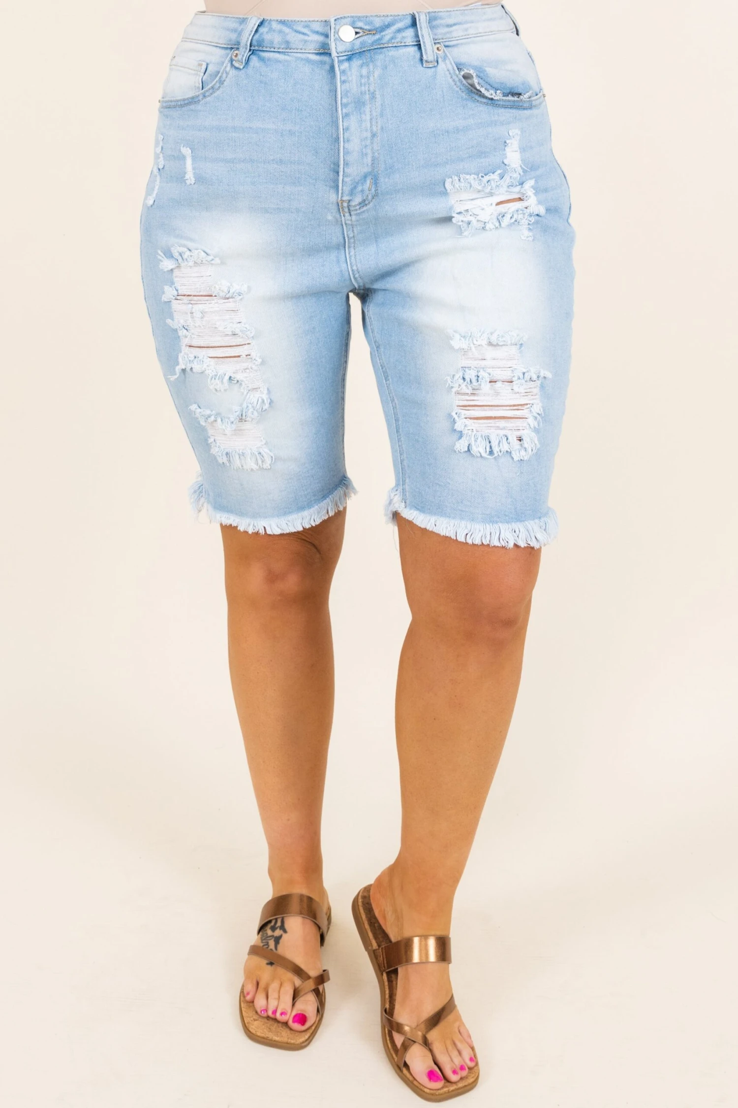 Saturday Sun Shorts, Light Wash 3 Saturday Sun Shorts, Light Wash