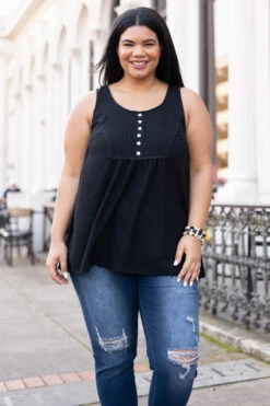 She Got Away Tank, Black