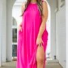 Simple Truths Midi Dress, Fuchsia -Beyond Basics SimpleTruthsMidiDress Fuchsia 3