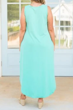 Simple Truths Midi Dress, Mint -Beyond Basics SimpleTruthsMidiDress Mint 1