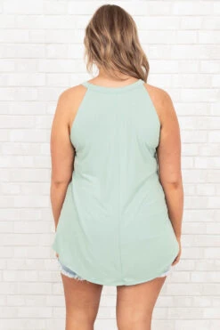 Simply Elegant Tank, Dusty Green -Beyond Basics SimplyElegantTank DustyGreen 9568