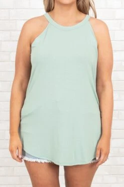 Simply Elegant Tank, Dusty Green -Beyond Basics SimplyElegantTank DustyGreen 9569