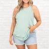 Simply Elegant Tank, Dusty Green -Beyond Basics SimplyElegantTank DustyGreen 9570